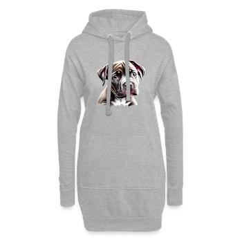 Staffordshire Bullterrier Hunde Hund Hundebesitzer - Hoodie-Kleid - Grau meliert - Vorne