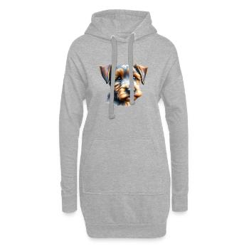 Airedale Terrier Chien Propriétaire Chien Chiot - Sweat-shirt à capuche long Femme - gris chiné - Devant