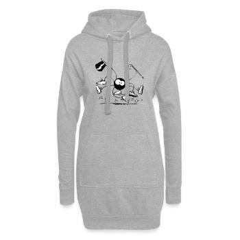 Beth l'araignée - les claquettes - Sweat-shirt à capuche long Femme - gris chiné - Devant