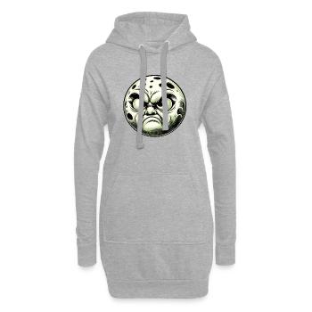Marchand de sable lunaire de mauvaise humeur - Sweat-shirt à capuche long Femme - gris chiné - Devant