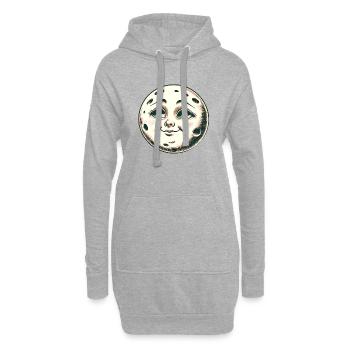 Mondfrau - Hoodie-Kleid - Grau meliert - Vorne