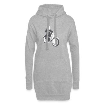 Moto Moto Moto Fan de Moto Motorcross - Sweat-shirt à capuche long Femme - gris chiné - Devant