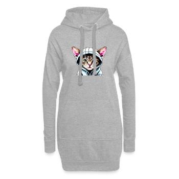 Kater Britisch Kurzhaarkatze Katzen Katzenbaby - Hoodie-Kleid - Grau meliert - Vorne