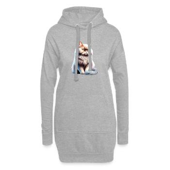 Perserkatze Kater Hauskatze Katze Katzenbesitzer - Hoodie-Kleid - Grau meliert - Vorne