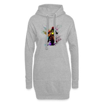Moto Moto Moto Fan de Moto Motorcross - Sweat-shirt à capuche long Femme - gris chiné - Devant