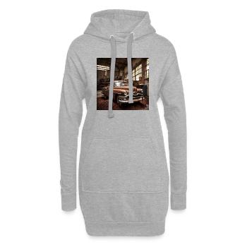 50's Coffee Car - Hoodie Dress - heather grey - Front