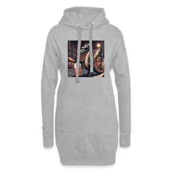 Welsh Street Coffee - Hoodie Dress - heather grey - Front