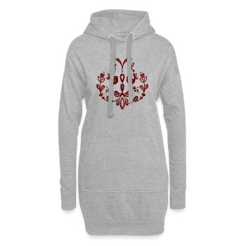 Schweden Schweden dalarna dala Pferd Pferd Frohe Weihnachten Elch - Hoodie-Kleid - Grau meliert - Vorne