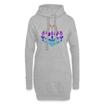 Schweden Schweden dalarna dala Pferd Pferd Frohe Weihnachten Elch - Hoodie-Kleid - Grau meliert - Vorne
