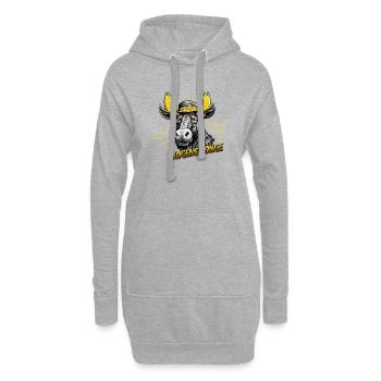 Roi de la forêt - Sweat-shirt à capuche long Femme - gris chiné - Devant