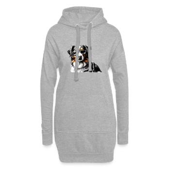 Australischer Schäferhund Hunde Hundewelpe Hund - Hoodie-Kleid - Grau meliert - Vorne