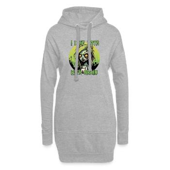 Zombie - I LIKE BOYS WITH BRAIN - Hoodie-Kleid - Grau meliert - Vorne