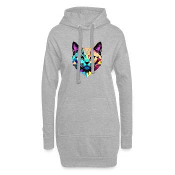 Kater Britisch Kurzhaarkatze Katzenbaby Katzen - Hoodie-Kleid - Grau meliert - Vorne