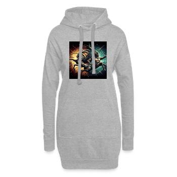 Fabelwesen Schütze, Zwilling, Ying Yang Centaur - Hoodie-Kleid - Grau meliert - Vorne