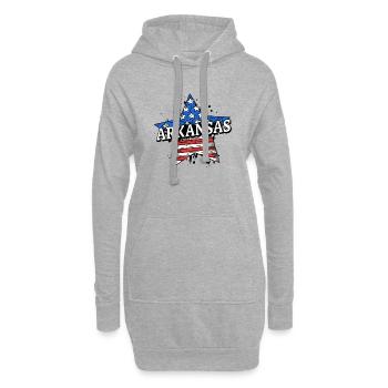 Arkansas - États-Unis - États-Unis d’Amérique - Sweat-shirt à capuche long Femme - gris chiné - Devant