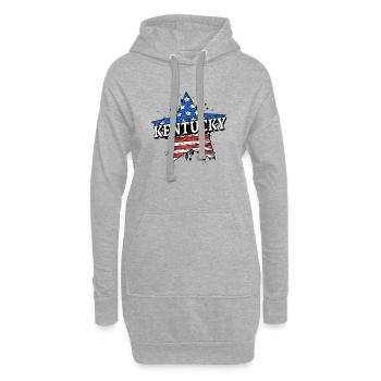Kentucky - États-Unis - États-Unis d’Amérique - Sweat-shirt à capuche long Femme - gris chiné - Devant