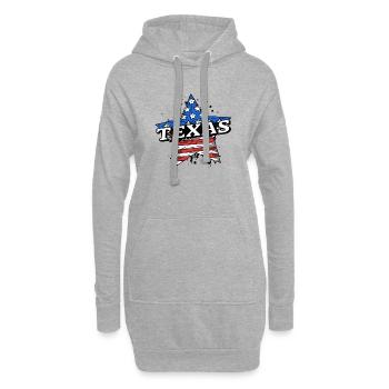 Texas - États-Unis - États-Unis d’Amérique - Amérique - Sweat-shirt à capuche long Femme - gris chiné - Devant