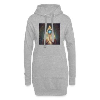 Spiritualité - Sweat-shirt à capuche long Femme - gris chiné - Devant
