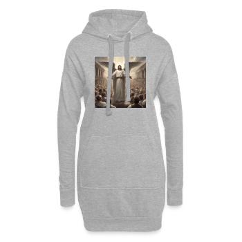 Spiritualité Astrologie - Sweat-shirt à capuche long Femme - gris chiné - Devant
