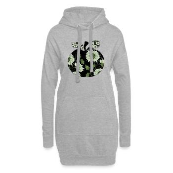 Apfel - Hoodie-Kleid - Grau meliert - Vorne