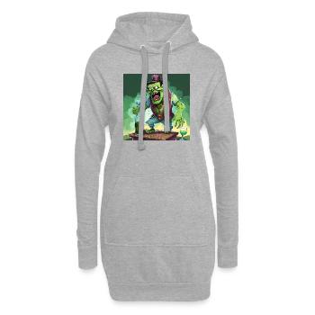 Drunkenstein's Monster lustiges Wortspiel - Hoodie-Kleid - Grau meliert - Vorne