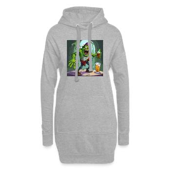 Drunkenstein's Monster lustige Wortspiel-Alkoholparty - Hoodie-Kleid - Grau meliert - Vorne