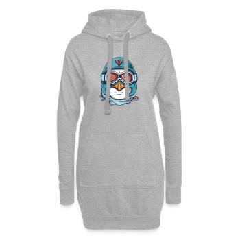 Pinguin Wintersport - Hoodie-Kleid - Grau meliert - Vorne