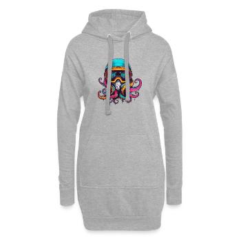 Octopus Wintersport - Hoodie-Kleid - Grau meliert - Vorne