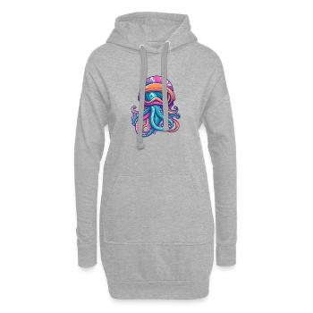 Octopus Wintersport - Hoodie-Kleid - Grau meliert - Vorne