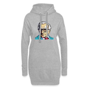 DDRErich HoneckerHoneckerVorwärts immerRückwär - Hoodie-Kleid - Grau meliert - Vorne