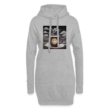 The Coffee Bean Stormy Coffee Cup - Hoodie Dress - heather grey - Front