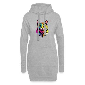 Chat Siamois, Chat Domestique, Chaton, Propriétaire De Chat - Sweat-shirt à capuche long Femme - gris chiné - Devant