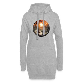 Karate ist Selbstverteidigungskunst - Hoodie-Kleid - Grau meliert - Vorne