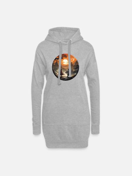 Karate ist Selbstverteidigungskunst - Hoodie-Kleid - Grau meliert