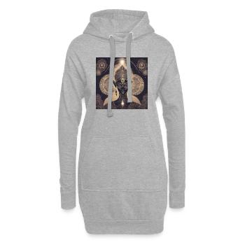 Spiritualité - Sweat-shirt à capuche long Femme - gris chiné - Devant