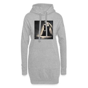 Spiritualité - Sweat-shirt à capuche long Femme - gris chiné - Devant