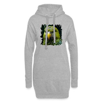 Der Kea-Berg Papagei gilt als sehr intelligent - Hoodie-Kleid - Grau meliert - Vorne