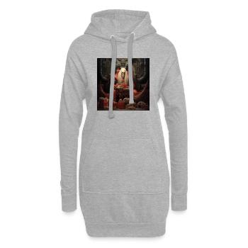 Gruseliger Weihnachtsmann - Hoodie-Kleid - Grau meliert - Vorne