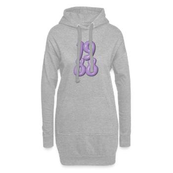 Vintage 1988 - Hoodie-Kleid - Grau meliert - Vorne