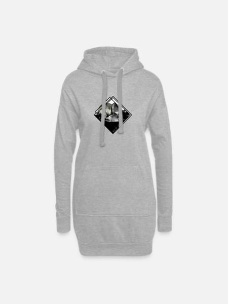 wildlife - Hoodie-Kleid - Grau meliert