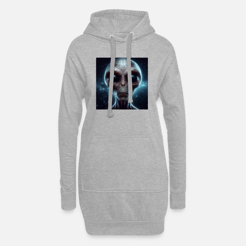 Astronomie - Hoodie-Kleid - Grau meliert