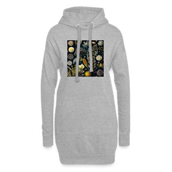 Meerespflanzen - Hoodie-Kleid - Grau meliert - Vorne