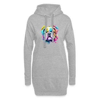 Bouledogue Chiens Propriétaire De Chien Propriétaire De Chien - Sweat-shirt à capuche long Femme - gris chiné - Devant