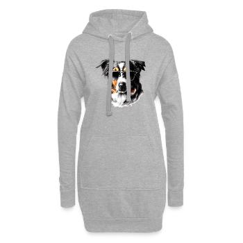 Australischer Schäferhund Hunde Hundehalter Hund - Hoodie-Kleid - Grau meliert - Vorne