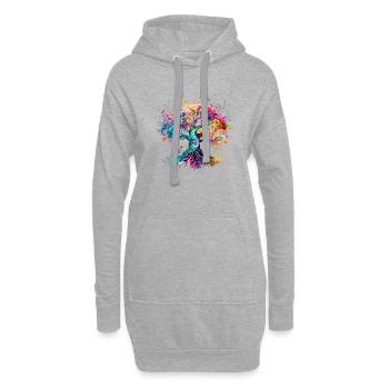 Keltischer Baum des Lebens Lebensbaum Meditation - Hoodie-Kleid - Grau meliert - Vorne
