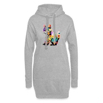 Chat Siamois, Chat, Propriétaire De Chat, Chat Domestique, Chaton - Sweat-shirt à capuche long Femme - gris chiné - Devant