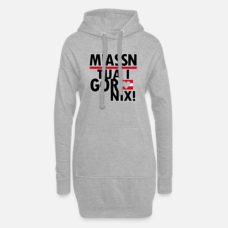 Austrian dialect Styrian - Hoodie Dress - heather grey