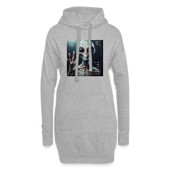 Astronomie - Sweat-shirt à capuche long Femme - gris chiné - Devant