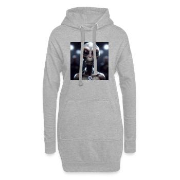 Astronomie - Sweat-shirt à capuche long Femme - gris chiné - Devant