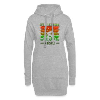 Fahrrad Fahrrad Fahrrad Lifestyle Gesunder Verkehr - Hoodie-Kleid - Grau meliert - Vorne